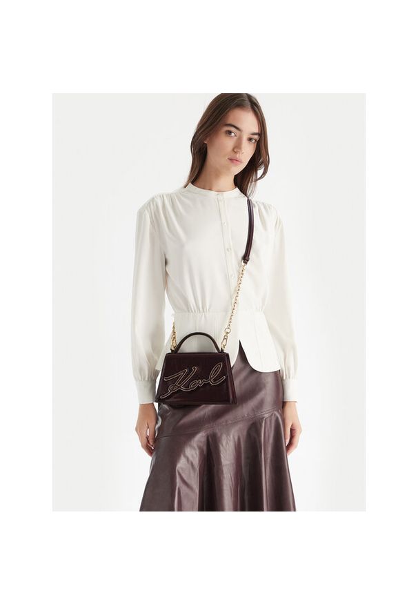 Karl Lagerfeld - Torebka KARL LAGERFELD. Kolor: brązowy