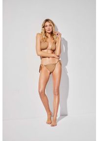 PRAIA BEACHWEAR - Praia Beachwear dwuczęściowy strój kąpielowy CALIFORNIA LOVE kolor beżowy miękka miseczka. Kolor: beżowy. Materiał: materiał #3