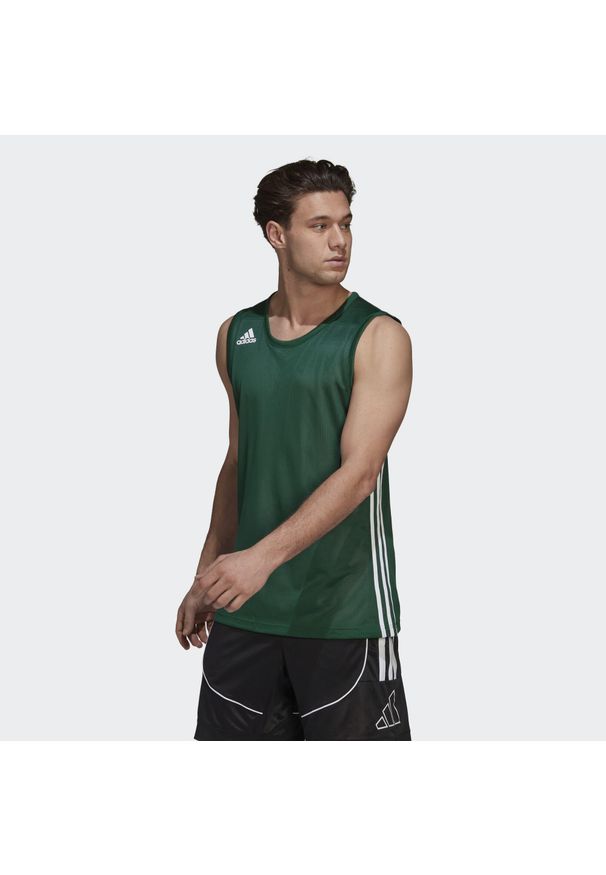 Adidas - 3G Speed Reversible Jersey. Kolor: biały, wielokolorowy, zielony. Materiał: jersey