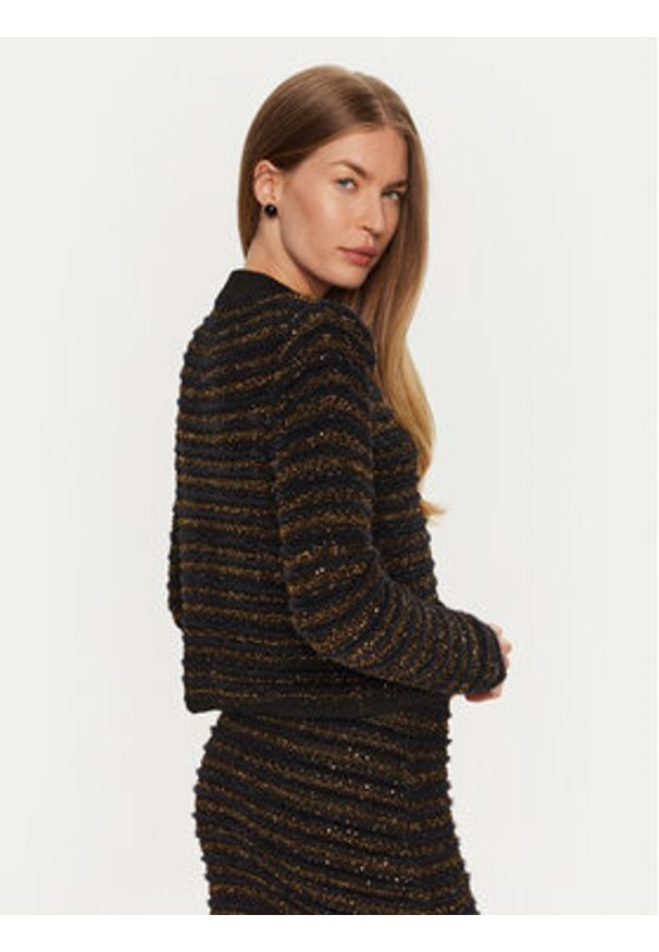 SIMONA CORSELLINI - Simona Corsellini Marynarka A24CPGIO02 Czarny Regular Fit. Kolor: czarny. Materiał: syntetyk