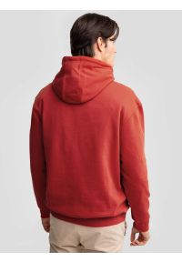 Big-Star - Bluza męska z kapturem z nadrukiem ceglasta Herity 704. Okazja: na co dzień. Typ kołnierza: kaptur. Kolor: czerwony. Materiał: dzianina, jeans. Wzór: nadruk. Styl: casual #5
