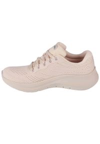 skechers - Buty do chodzenia damskie Skechers Arch Fit 2.0 Big League. Kolor: biały, beżowy, wielokolorowy. Sport: turystyka piesza