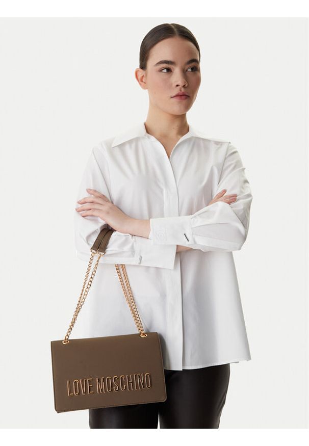 Love Moschino - LOVE MOSCHINO Torebka JC4192PP1OKD0203 Brązowy. Kolor: brązowy. Materiał: skórzane