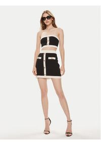 Elisabetta Franchi Spódnica mini GK-98B-42E2-004477 Czarny Slim Fit. Kolor: czarny. Materiał: syntetyk, wiskoza #4