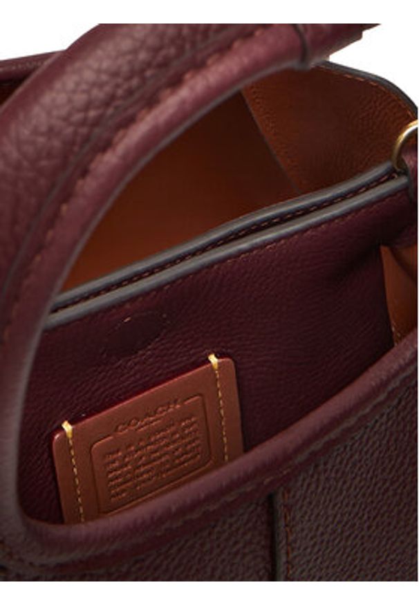 Coach Torebka CM545 Bordowy. Kolor: czerwony. Materiał: skórzane