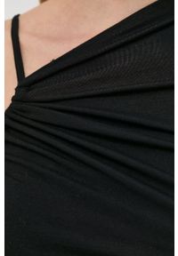 Birgitte Herskind bluzka damska kolor czarny gładka. Kolor: czarny. Materiał: włókno, dzianina. Wzór: gładki #3