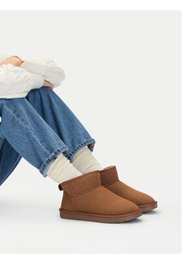 Jenny - JENNY Botki CEO-SALMA HYBJL221103 Brązowy. Kolor: brązowy. Materiał: materiał