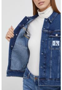 Calvin Klein Jeans Kurtka jeansowa damska kolor granatowy przejściowa. Okazja: na co dzień. Kolor: niebieski. Styl: casual #3