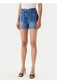 Morgan Szorty jeansowe 251-SHAMIZ Niebieski Slim Fit. Kolor: niebieski. Materiał: bawełna