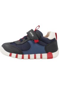 Geox - Buty GEOX B IUPIDOO Niebieski. Kolor: niebieski. Materiał: skóra, syntetyk. Sport: turystyka piesza