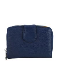 Barberini's - Portfel skórzany BARBERINI'S granatowy D-115-4. Kolor: niebieski. Materiał: skóra. Wzór: kolorowy #1