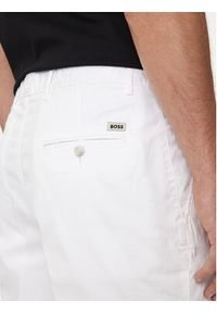 BOSS - Boss Szorty materiałowe Slice-Short 50512524 Biały Slim Fit. Kolor: biały. Materiał: bawełna #4