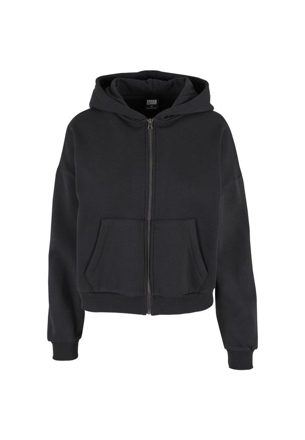 Damska bluza z kapturem zapinana na zamek Urban Classics. Typ kołnierza: kaptur. Kolor: czarny