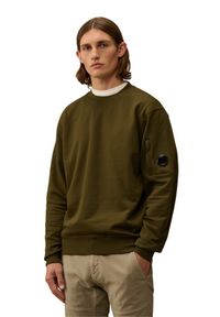 C.P. Company - C.P. COMPANY Zielona męska bluza Crew Neck, Rozmiar XXL. Kolor: zielony. Materiał: bawełna #4