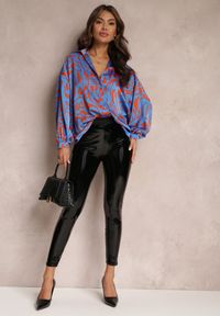 Renee - Niebieska Koszula z Szerokimi Rękawami z Mankietami Kaisley. Kolor: niebieski. Materiał: jeans. Styl: klasyczny #4