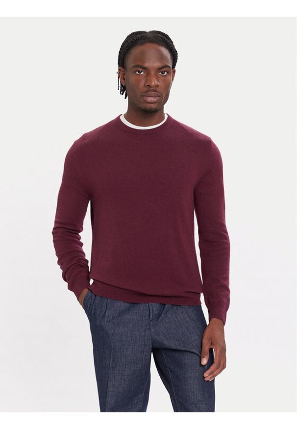 United Colors of Benetton - United Colors Of Benetton Sweter 1002U1G34 Fioletowy Regular Fit. Kolor: fioletowy. Materiał: wełna