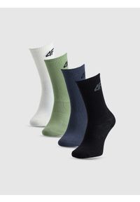4f - 4F Skarpetki casual za kostkę (4-pack) chłopięce - multikolor 38-40. Kolor: wielokolorowy. Materiał: włókno, materiał, poliamid, bawełna