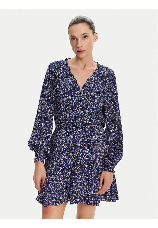 Pepe Jeans Sukienka codzienna Anna PL953639 Niebieski Regular Fit. Okazja: na co dzień. Kolor: niebieski. Materiał: wiskoza. Typ sukienki: proste. Styl: casual