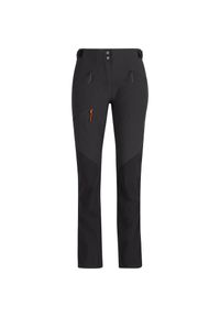 Spodnie softshell damskie Mammut Courmayeur SO. Kolor: czarny, szary, wielokolorowy. Materiał: softshell. Sezon: lato. Sport: turystyka piesza #1