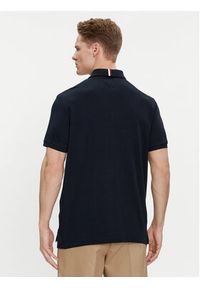 TOMMY HILFIGER - Tommy Hilfiger Polo Interlock MW0MW34783 Granatowy Regular Fit. Typ kołnierza: polo. Kolor: niebieski. Materiał: bawełna #3