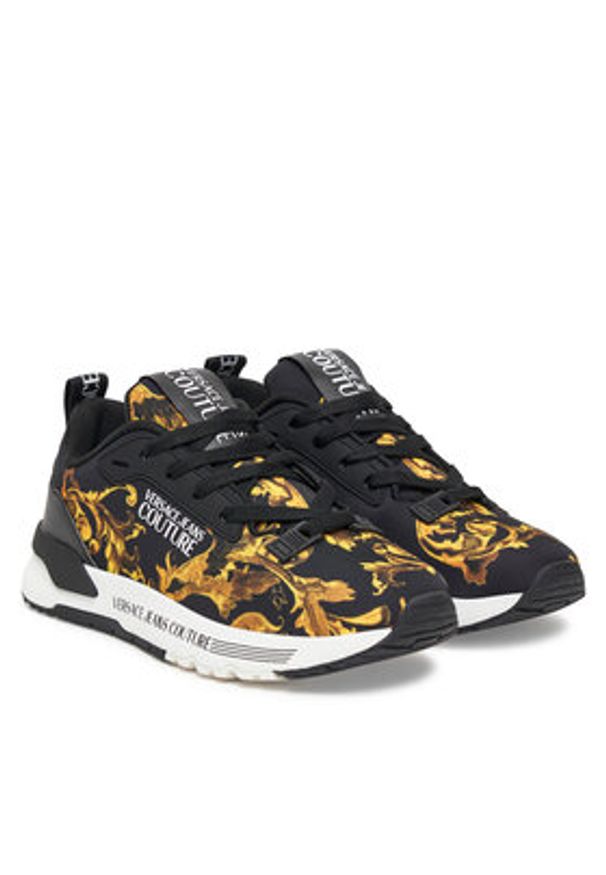 Versace Jeans Couture Sneakersy 79VA3SAA ZSC97 Czarny. Kolor: czarny. Materiał: materiał