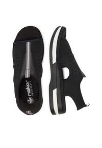 Rieker Sandały V59B5-00 Czarny. Kolor: czarny. Materiał: materiał #5