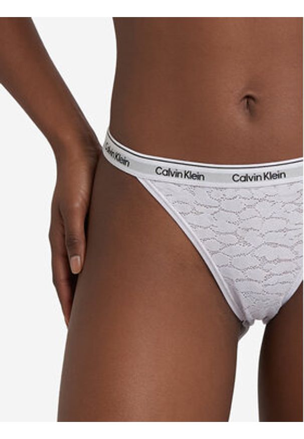 Calvin Klein Dół od bikini LV00QD5213 Écru. Kolor: kremowy. Materiał: syntetyk