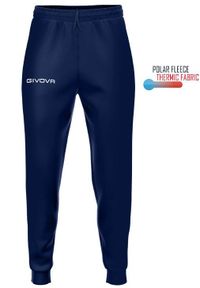 Spodnie piłkarskie dla dzieci Givova One granatowe. Kolor: niebieski. Materiał: dresówka. Styl: sportowy. Sport: piłka nożna