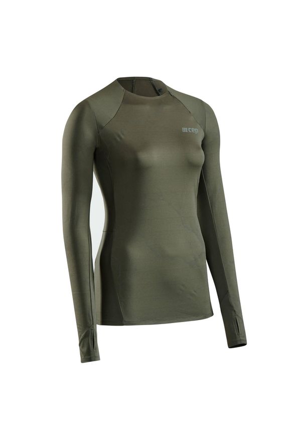 Koszulka sportowa z długim rękawem CEP Reflective damska. Kolor: zielony. Długość rękawa: długi rękaw. Długość: długie. Sport: bieganie, turystyka piesza