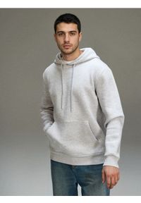 Sinsay - Bluza hoodie basic - szary. Kolor: szary