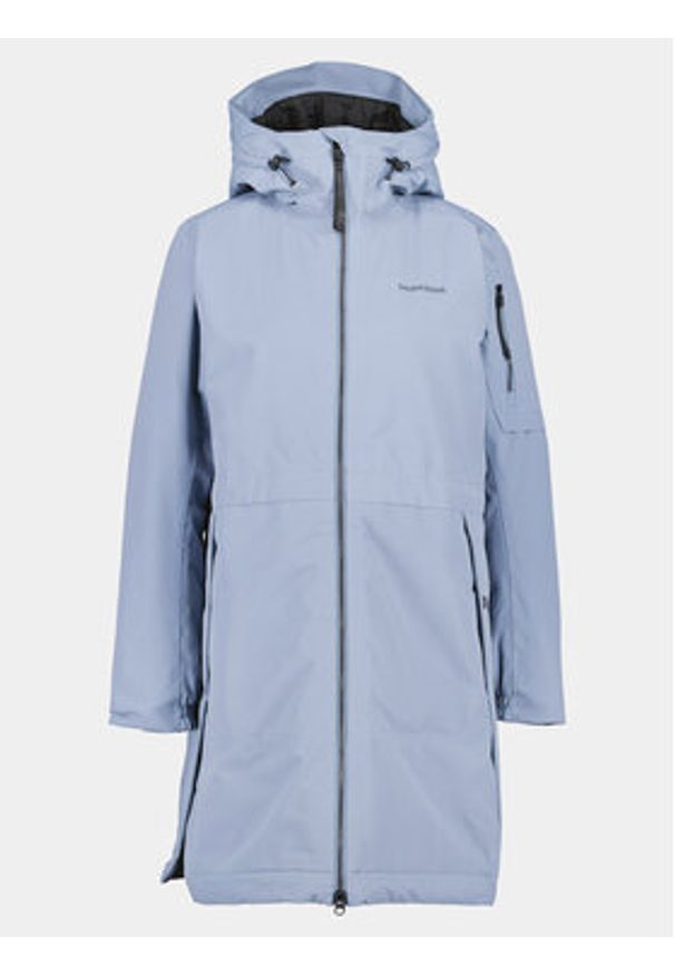 Didriksons Parka Ella Wns Parka 2 504835 Błękitny Regular Fit. Kolor: niebieski. Materiał: syntetyk