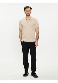 Karl Lagerfeld - KARL LAGERFELD Polo 745000 542200 Beżowy Regular Fit. Typ kołnierza: polo. Kolor: beżowy. Materiał: bawełna