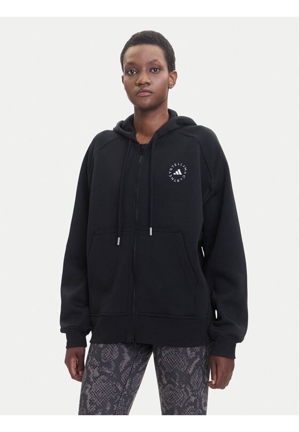 Adidas by Stella McCartney - adidas by Stella McCartney Bluza JF6337 Czarny Loose Fit. Kolor: czarny. Materiał: bawełna, syntetyk