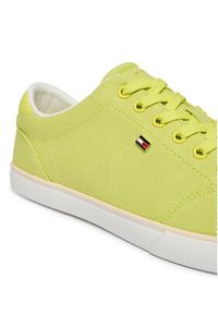 TOMMY HILFIGER - Tommy Hilfiger Tenisówki Th Low Profile Vulc Canvas FW0FW09102 Żółty. Kolor: żółty. Materiał: materiał #2
