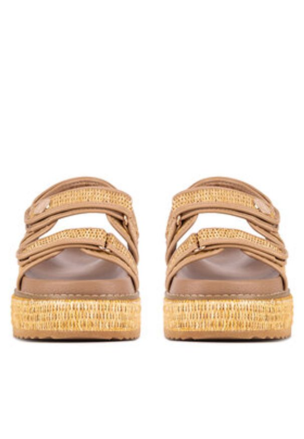 Badura Sandały BEGONIA-TS6165-01 Beżowy. Kolor: beżowy. Materiał: syntetyk, materiał