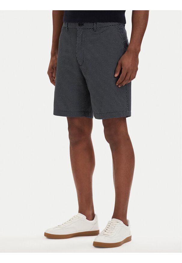 TOMMY HILFIGER - Tommy Hilfiger Szorty materiałowe Dover Print MW0MW42353 Granatowy Slim Fit. Kolor: niebieski. Materiał: bawełna. Wzór: nadruk