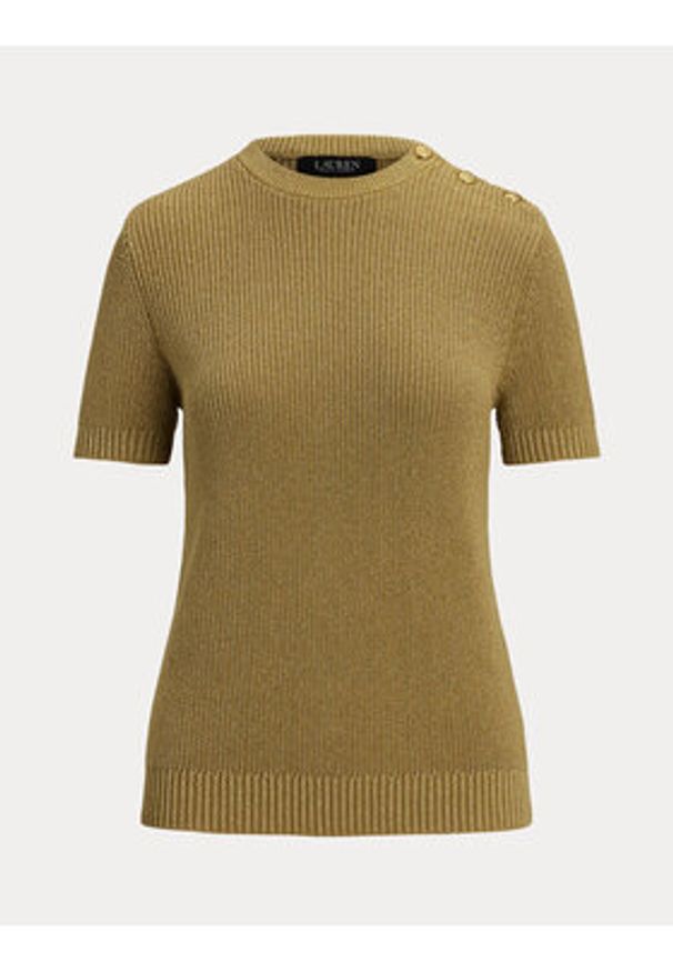 Lauren Ralph Lauren - LAUREN RALPH LAUREN Sweter 200957475001 Złoty. Kolor: złoty. Materiał: bawełna