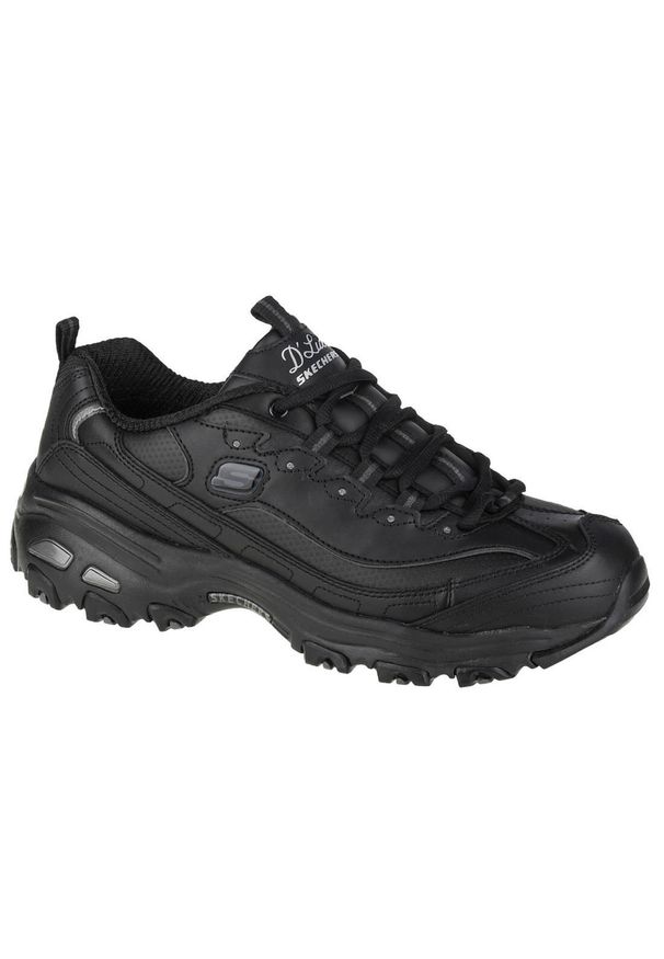 skechers - Damskie D'LITES FRESH START Sneakersy Czarny. Kolor: czarny. Materiał: guma, materiał, skóra, poliester. Sport: turystyka piesza