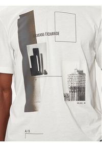 Armani Exchange T-Shirt 6DZTHZ ZJBYZ 61AK Biały Regular Fit. Kolor: biały. Materiał: bawełna #5