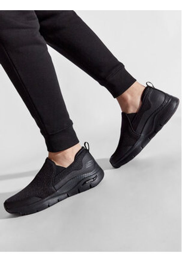 skechers - Skechers Sneakersy Banlin 232043/BBK Czarny. Kolor: czarny. Materiał: materiał
