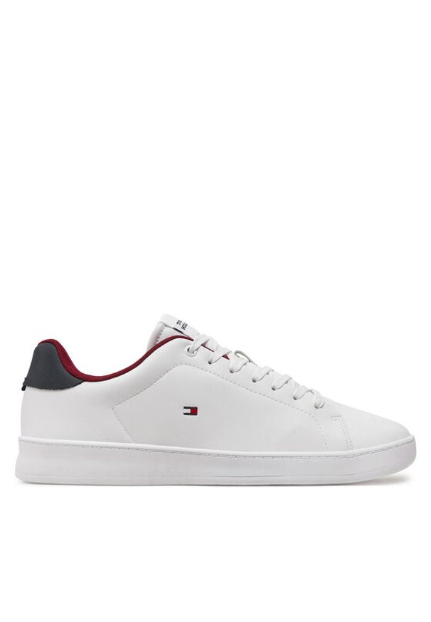 TOMMY HILFIGER - Tommy Hilfiger Sneakersy Court Cupsole Leather Flag FM0FM05451 Biały. Kolor: biały