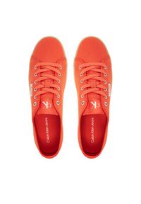 Calvin Klein Jeans Tenisówki Ess Vulc Low Mg Cv YM0YM01301 Pomarańczowy. Kolor: pomarańczowy. Materiał: materiał #3