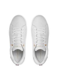 TOMMY HILFIGER - Tommy Hilfiger Sneakersy Elevated Essential Court Sneaker FW0FW07635 Biały. Kolor: biały. Materiał: skóra #4