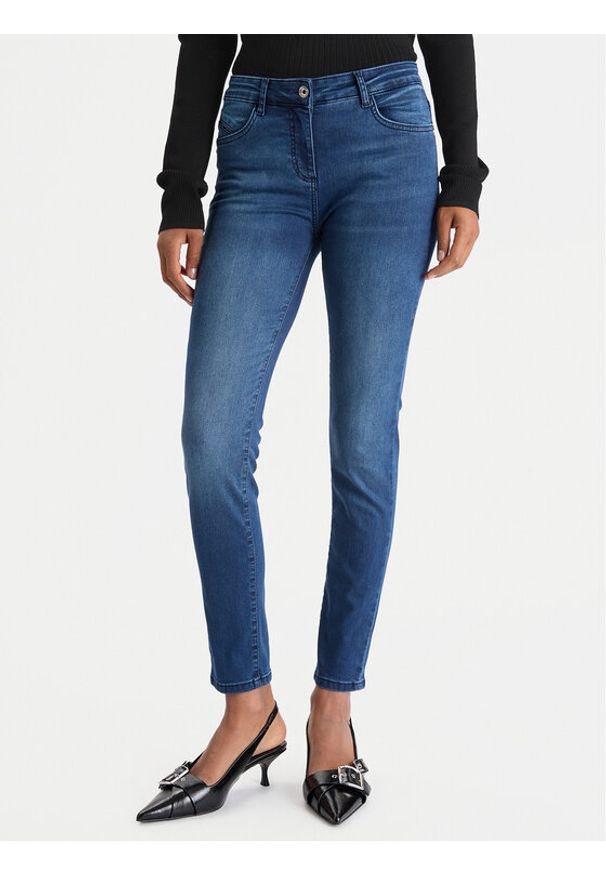 Patrizia Pepe Jeansy CP0509/D1HIB-C920 Granatowy Slim Fit. Kolor: niebieski