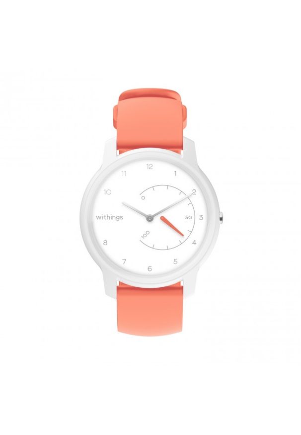 WITHINGS - Smartwatch Withings Move pomarańczowy. Rodzaj zegarka: smartwatch. Kolor: pomarańczowy. Materiał: materiał. Styl: sportowy, klasyczny