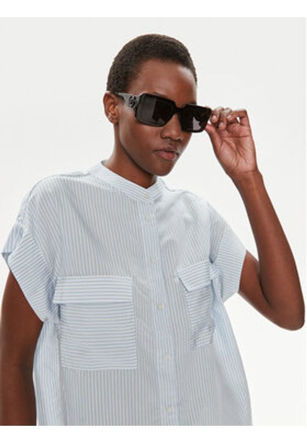 Tamaris Apparel Koszula Chofu TAW0554 Błękitny Regular Fit. Kolor: niebieski. Materiał: wiskoza