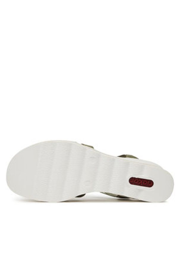 Rieker Sandały 67459-52 Zielony. Kolor: zielony. Materiał: syntetyk