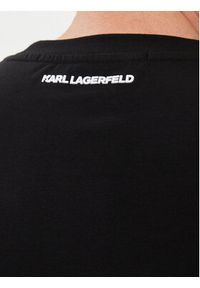 Karl Lagerfeld - KARL LAGERFELD T-Shirt 755037 542221 Czarny Regular Fit. Typ kołnierza: dekolt w karo. Kolor: czarny. Materiał: bawełna #4