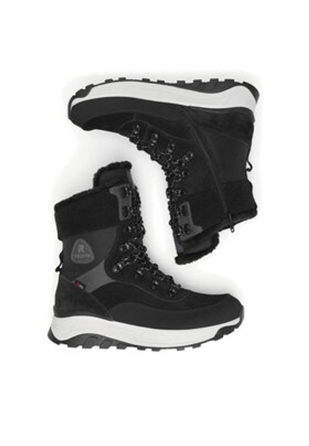 Rieker Revolution Lifestyle Botki W0066-00 Czarny. Kolor: czarny. Materiał: zamsz, skóra