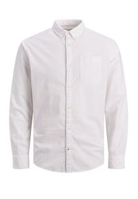 Jack & Jones - Jack&Jones Koszula 12182486 Biały Slim Fit. Kolor: biały. Materiał: bawełna #5